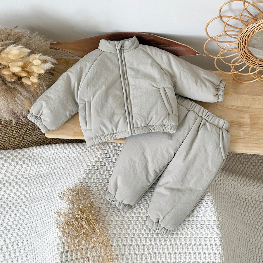 Neutral infant cotton clothing zipper set (1-3 years old)
