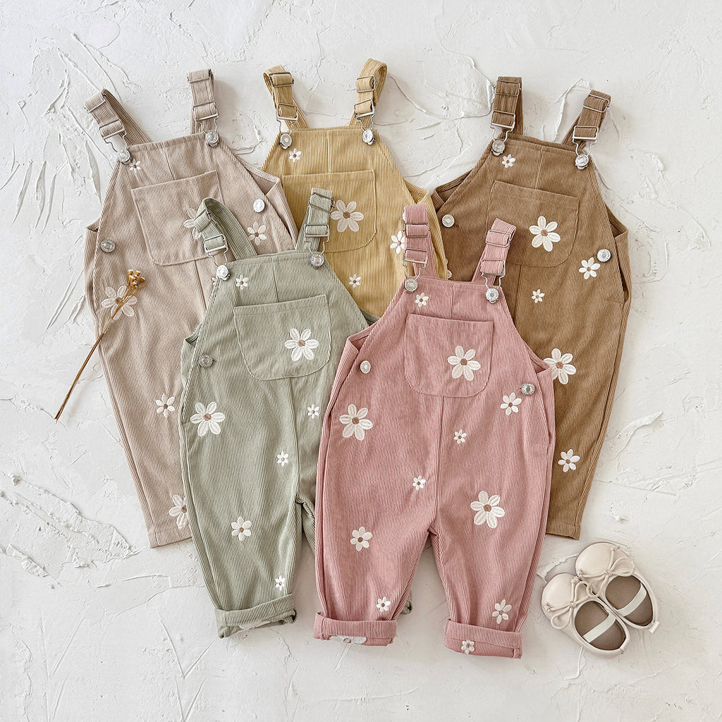 Women's and Baby Floral Embroidered Fleece Wraparound Pants 0-3 Years Old