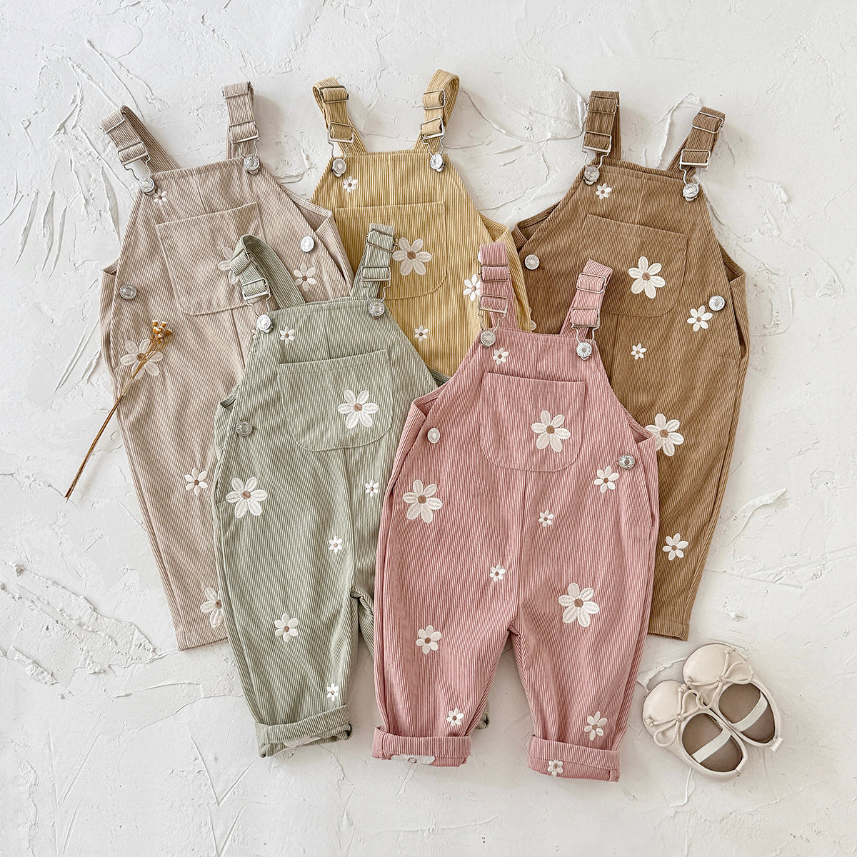 Women's and Baby Floral Embroidered Fleece Wraparound Pants 0-3 Years Old