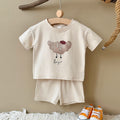 Baby Cartoon Print Tee & Shorts Set