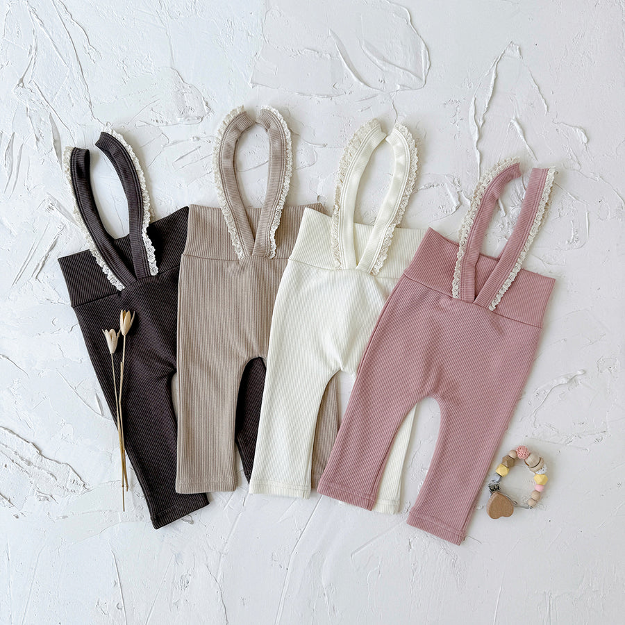Baby Girls Suspender Leggings Pants 6Months-3Years