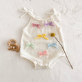 Summer Bow Tie Strap Romper for Baby Girls