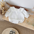 Baby Girls Polka Dot Ruffle Collar Long Sleeve Romper 1-18Months