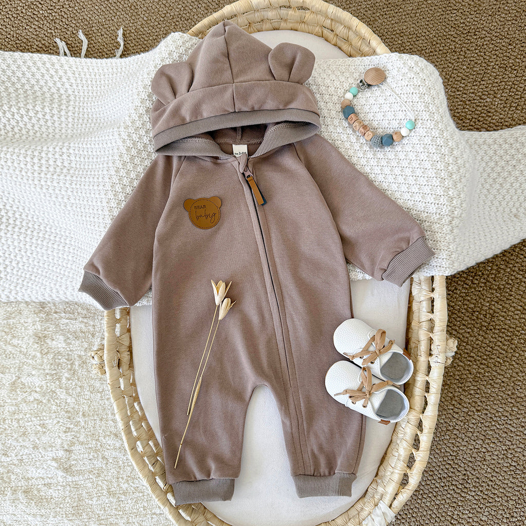 Baby Long Sleeve Cotton Blend Jumpsuit Spring Autumn Casual Romper 1-18 Months Old