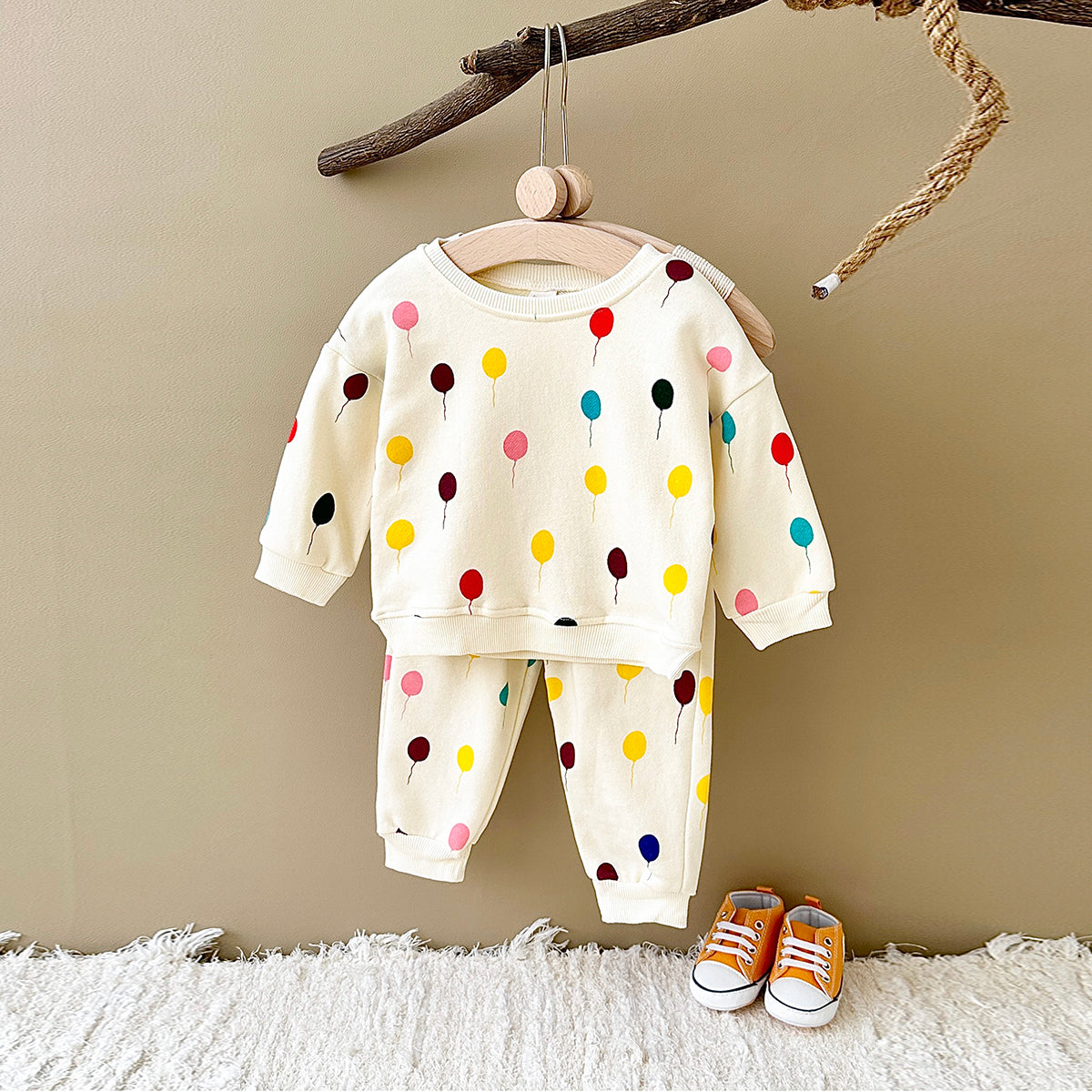 Neutral Baby Printed Pattern Sports Set 1-3 Years Old