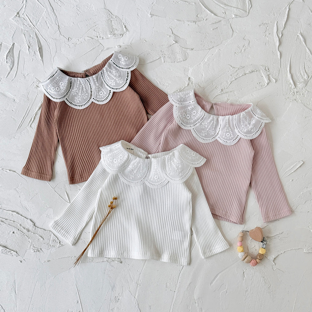 Baby Girls Long Sleeve Cotton Stretch T-Shirt Top 6Months-3Years