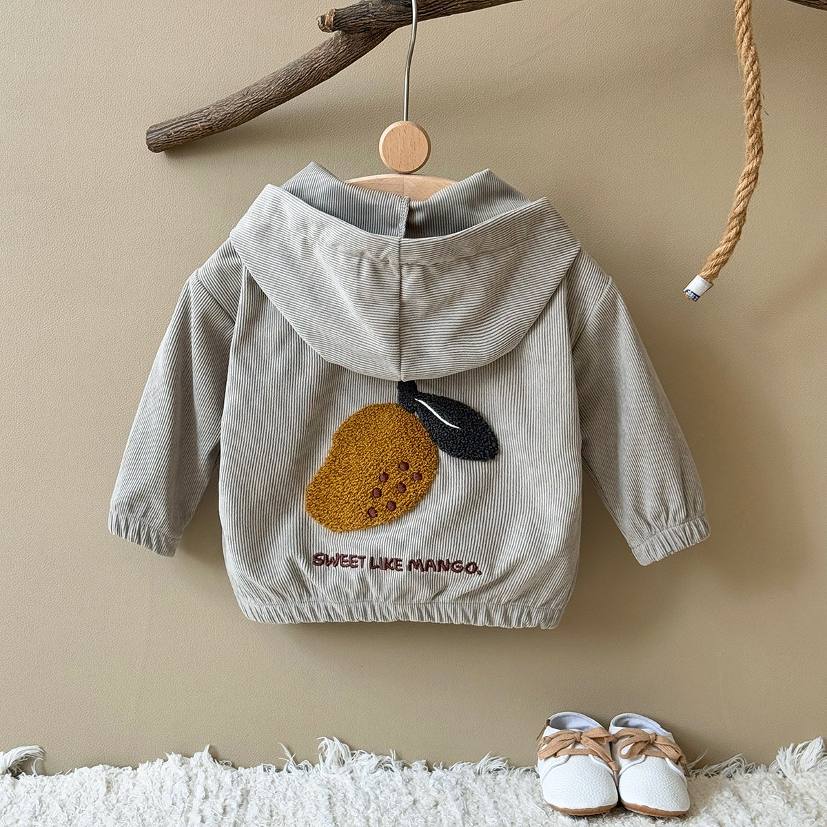 Baby Hooded Long Sleeve Jacket Warm Kids Outerwear 6Months-3Years