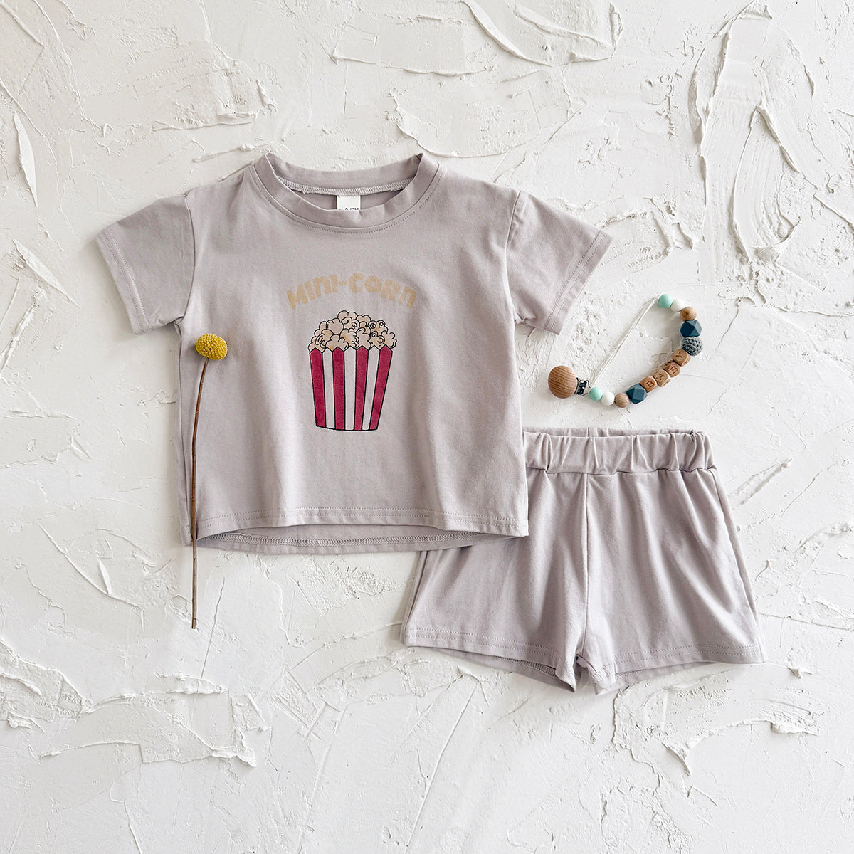 Summer Casual French Fry Print Apricot Romper