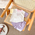 Summer Casual Color Spliced Short Sleeve Set