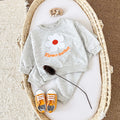 Neutral Baby Flower Embroidery Pattern Sports Set 1-4 Years Old