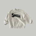 Neutral baby letter sticker long sleeved shirt for 1-4 years old